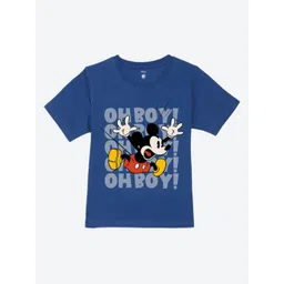 YK Disney Boys Mickey Mouse Printed Regular Fit Pure Cotton T-shirt-picture-41