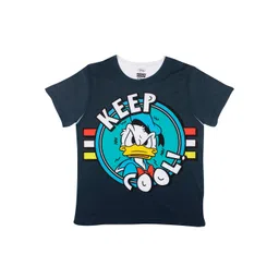 YK Disney Boys Navy Blue Donald Duck Printed Round Neck T-shirt-picture-33