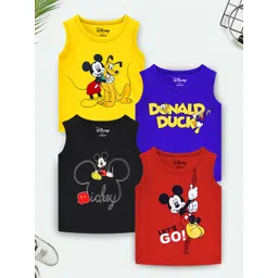 YK Disney Boys Pack of 4 Mickey & Friends Printed T-shirt-picture-30
