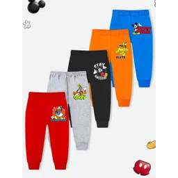 YK Disney Boys Pack Of 5 Cotton Mid-Rise Joggers-picture-52