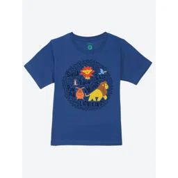 YK Disney Boys Simba Printed Round Neck Pure Cotton T-shirt-picture-44