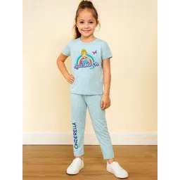 YK Disney Girls Cinderella Printed Pure Cotton T-shirt with Trousers-picture-37