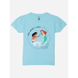 YK Disney Girls Disney Princess Graphic Printed Pure Cotton T-shirt-picture-24