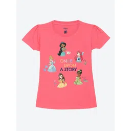 YK Disney Girls Disney Princess  Printed Pure Cotton T-shirt-picture-32