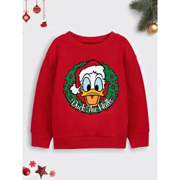 YK Disney Girls Donald Duck Printed Cotton Sweatshirt-picture-24