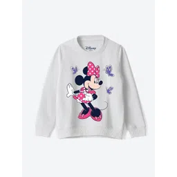 YK Disney Girls Graphic Printed Round Neck Cotton Pullover Sweatshirt-picture-29