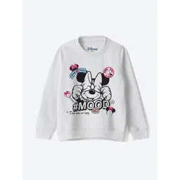 YK Disney Girls Graphic Printed Round Neck Cotton Pullover Sweatshirt-picture-30