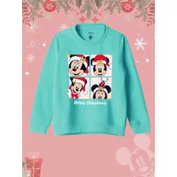 YK Disney Girls Mickey Mouse Printed Pullover Sweatshirt-picture-32
