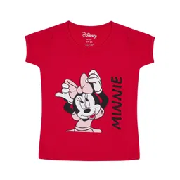 YK Disney Girls Pack of 5 Disney Graphic Printed Round Neck Cotton T-shirts-picture-29