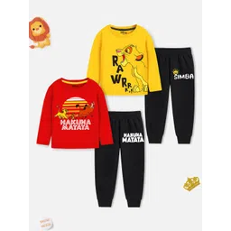 YK Disney Infants Boys Pack of 2 Printed T-shirt with Pyjamas-picture-19