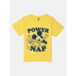 YK Disney Kids Boys Mickey Mouse Graphic Printed Round Neck Pure Cotton T-shirt-picture-35