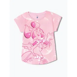 YK Disney Kids Girls Graphic Printed Round Neck Top-picture-51