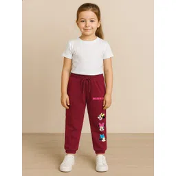 YK Disney Kids Girls Mickey Mouse Printed Cargo Joggers-picture-34