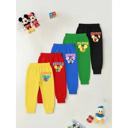 YK Disney Kids Pack Of 5 Cotton Mid-Rise Joggers-picture-33