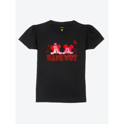 YK Disney Print Puff Sleeve Cotton Top-picture-38