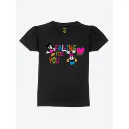 YK Disney Print Puff Sleeve Cotton Top-picture-14