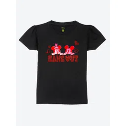 YK Disney Print Puff Sleeve Cotton Top-picture-58