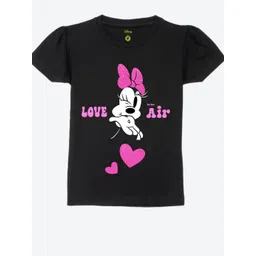 YK Disney Print Puff Sleeve Cotton Top-picture-43