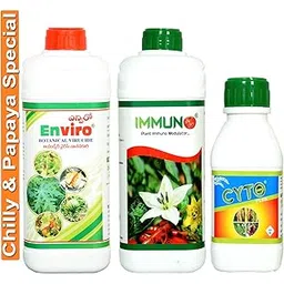 YK LABORATORIES Enviro Immuno & Cyto Plus Chilli/Papaya Farming Special For Virus Control, Natural Growth Promoter & Flower Booster - 2.5 L Pack, Spray-picture-13