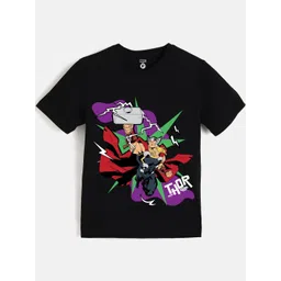 YK Marvel Boys Black Pure Cotton Tshirts-picture-14