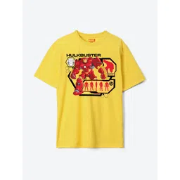 YK Marvel Boys Iron Man Printed Drop-Shoulder Sleeves Pure Cotton Oversized T-shirt-picture-11
