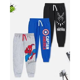 YK Marvel Boys Pack Of 3 Avengers Printed Cotton Joggers-picture-27