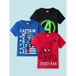 YK Marvel Boys Pack Of 3 Avengers Printed Round Neck T-shirt-picture-28