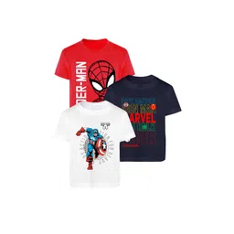 YK Marvel Boys Pack of 3 Spider-Man Bio Finish Graphic Printed Round Neck Cotton T-shirts-picture-40