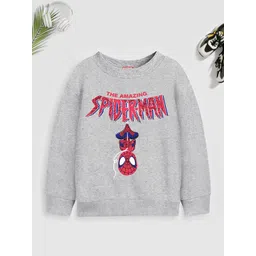 YK Marvel Boys Spider-Man Printed Cotton Sweatshirt-picture-11
