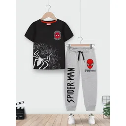 YK Marvel Boys Spider-Man Printed T-shirt With Trousers-picture-29