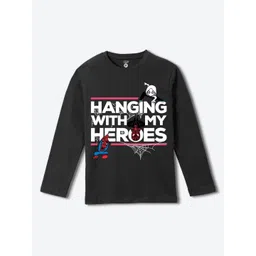 YK Marvel Boys Spider-Man Typography Printed Round Neck Pure Cotton T-shirt-image-32