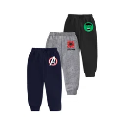 YK Marvel Infant Boys Pack Of 3 Printed Relaxed-Fit Mid-Rise Joggers-picture-13