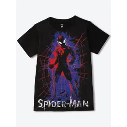 yk marvel YK Disney Boys Spider-Man Graphic Printed Casual T-shirt-picture-14