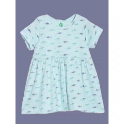 YK Organic Girls Print Organic Cotton Fit & Flare Dress-picture-11