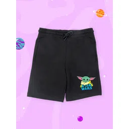 YK Star Wars Boys Black & Green Yoda Printed Shorts-picture-47
