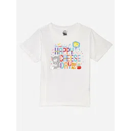 YK Warner Bros Boys Tom & Jerry Printed Round Neck Short Sleeves Cotton Oversized T-shirt-picture-18