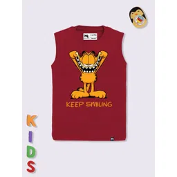 YK X Minute Mirth Boys Garfield Printed T-shirt-image-48