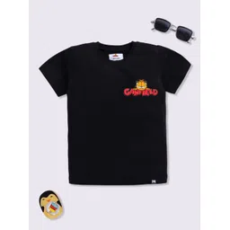 YK X Minute Mirth Boys Garfield Printed T-shirt-image-2