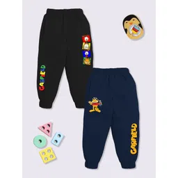 YK X Minute Mirth Boys Pack of 2 Garfield Printed Pure Cotton Joggers-image-34