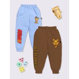 YK X Minute Mirth Boys Set of 2 Assorted Garfield Printed Pure Cotton Joggers-image-33