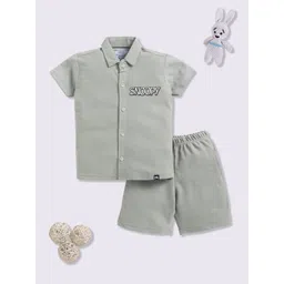 YK X Minute Mirth Boys Snoopy Printed Shirt with Shorts-picture-23