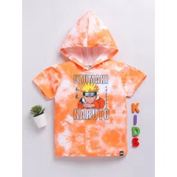 YK X Minute Mirth Boys Tie & Dye Naruto Printed Cotton Hooded T-shirt-picture-53