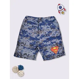 YK X Minute Mirth Boys Typography Printed Superman Shorts-picture-39