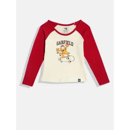 YK X Minute Mirth Garfield Printed Raglan Sleeve Pure Cotton Top-picture-17