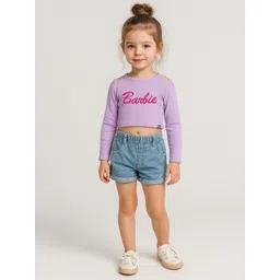 YK X Minute Mirth Girls Barbie Embroidered Cotton Crop Top-picture-17