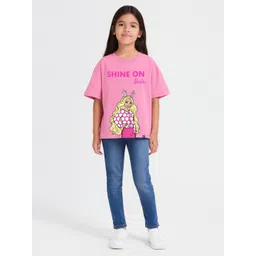 YK X Minute Mirth Girls Barbie Printed Pure Cotton Oversized T-shirt-picture-51
