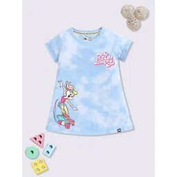 YK X Minute Mirth Girls Cotton Looney Tunes Printed A-Line Dress-picture-51