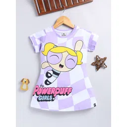 YK X Minute Mirth Girls Power Puff Girls Printed Pure Cotton A-Line Dress-picture-34
