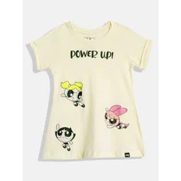 YK X Minute Mirth Girls Powerpuff Girls Printed A-Line Dress-picture-36