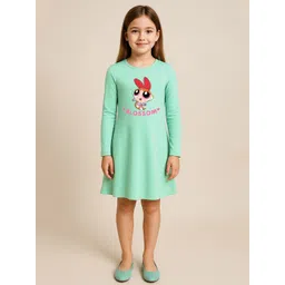 YK X Minute Mirth Girls Powerpuff Girls Printed A-Line Dress-picture-35